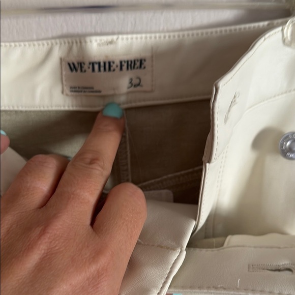 Free People vegan leather mini skirt with Asymmetrical Wrap Design - Picture 6 of 9